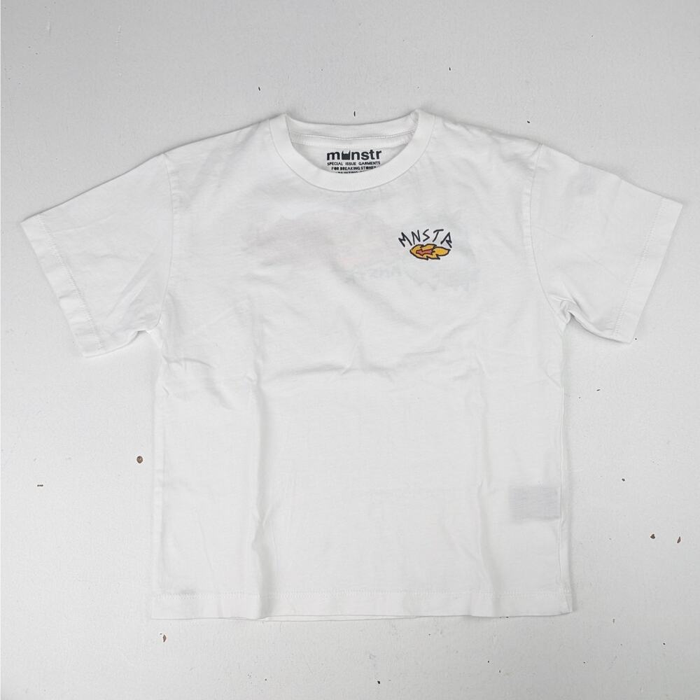 Mnstr Kids 5 White Fire Breathing Dragon Tee - Aussie Skater Brand